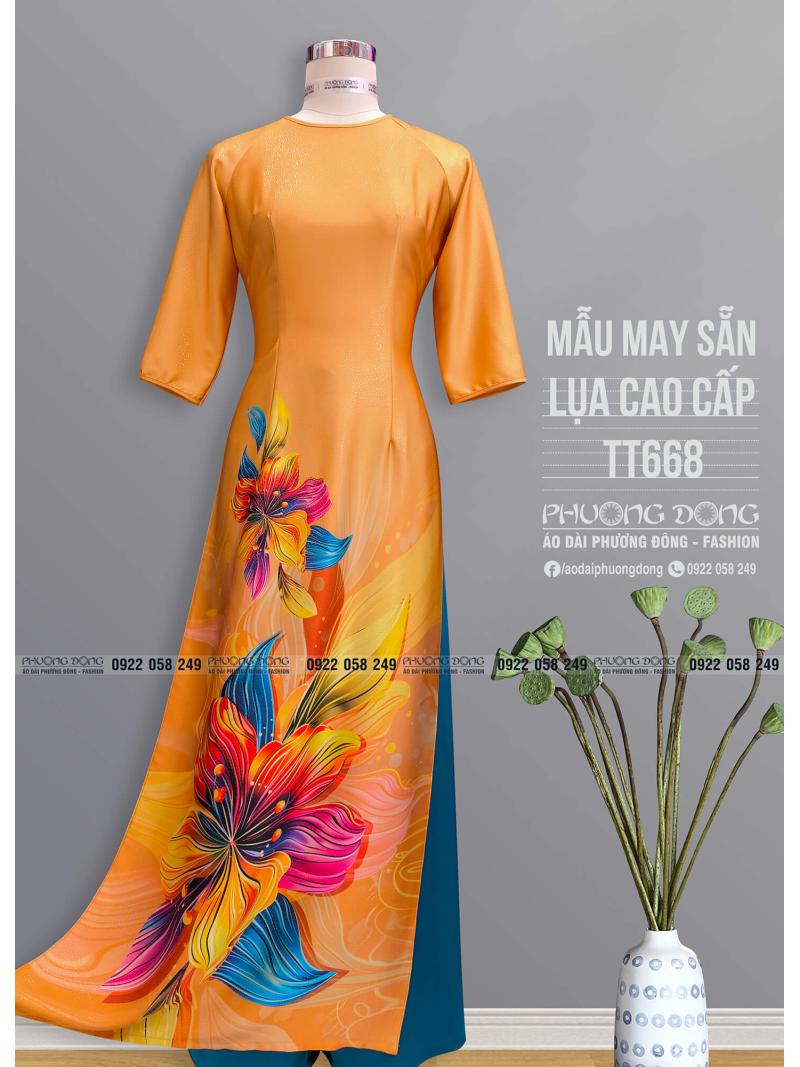 Áo Dài Truyền Thống Lụa Cao Cấp TT668